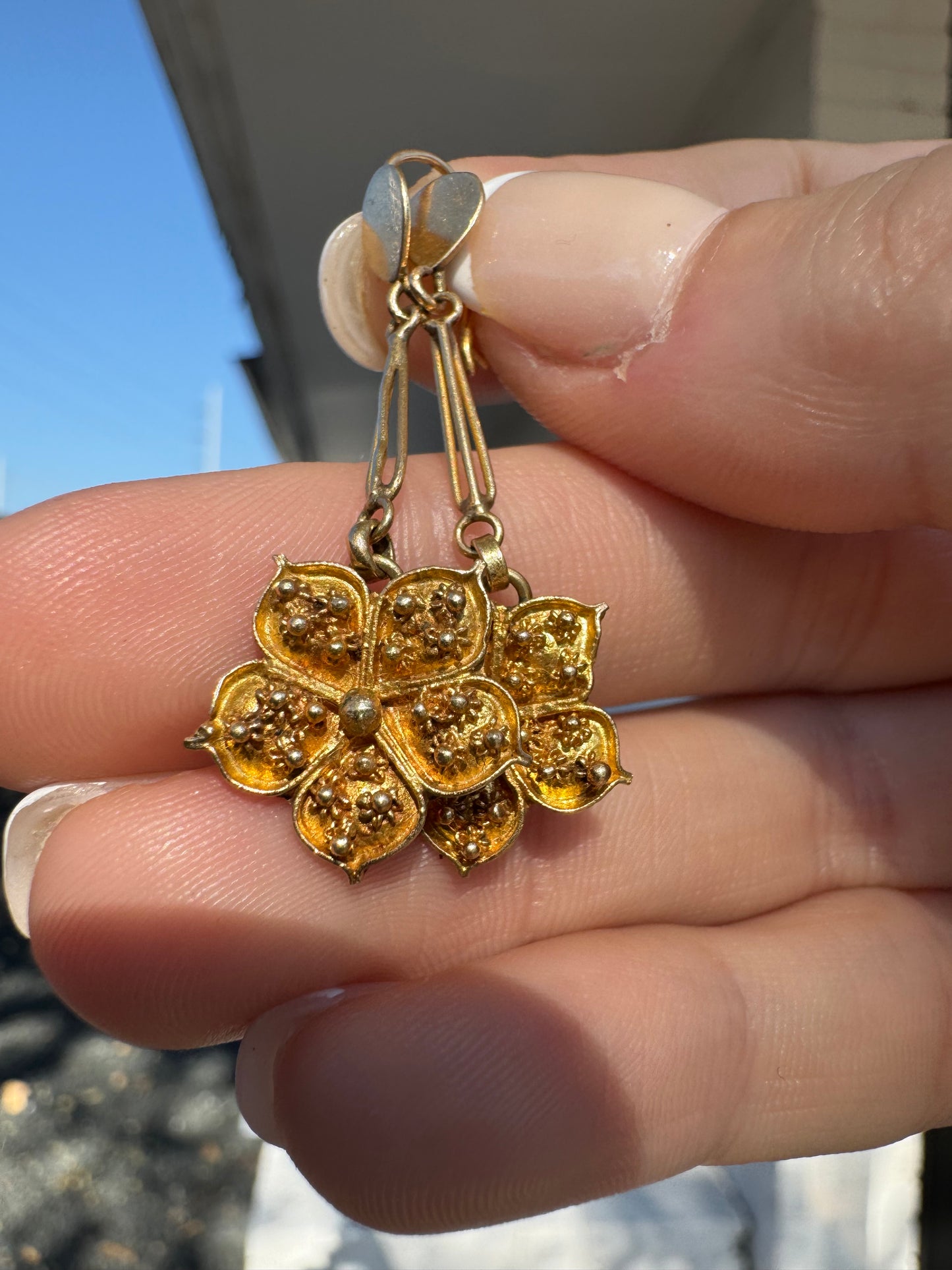 18k Flower Earrings