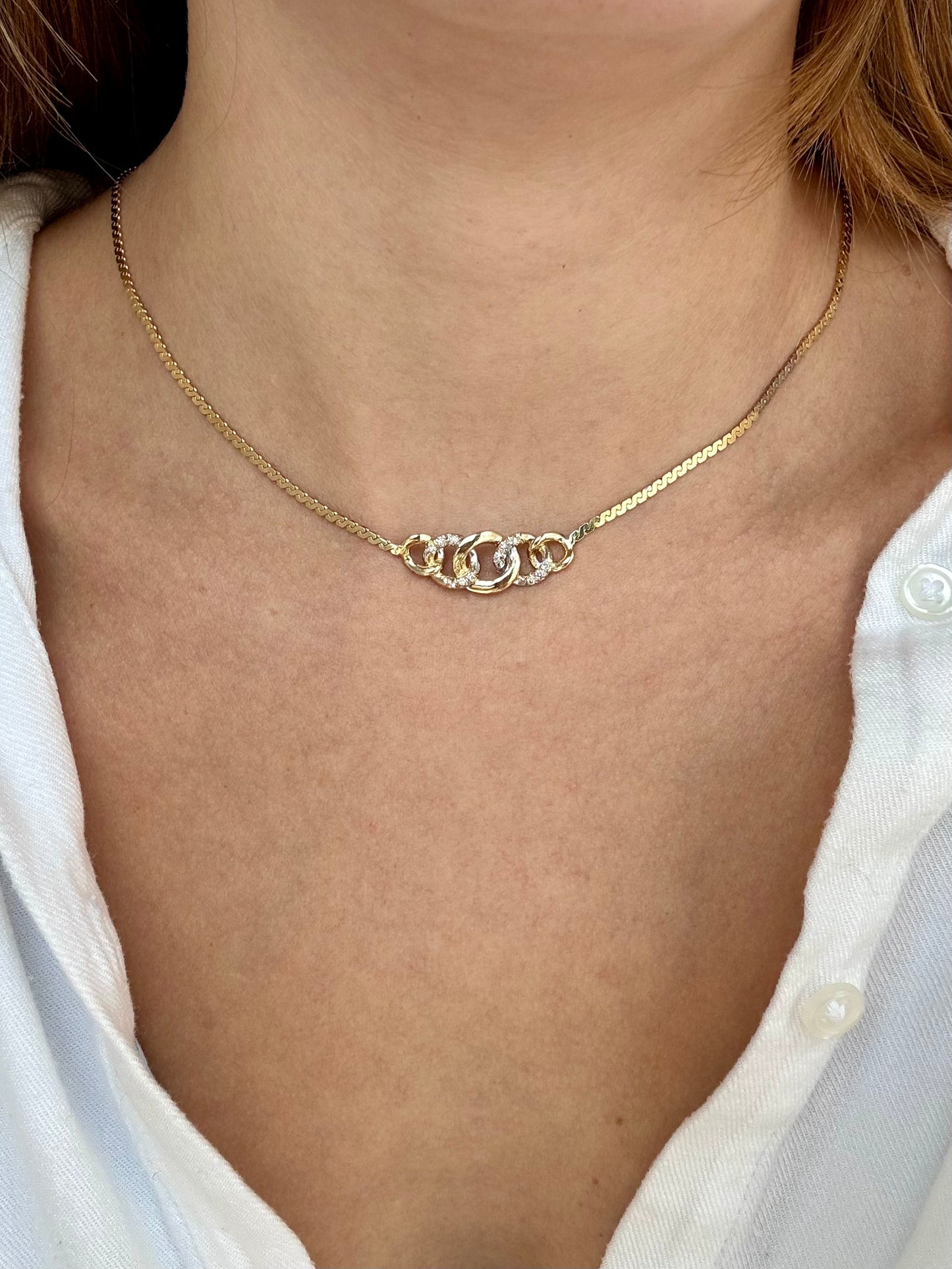 14k Interlocking Circles Chain