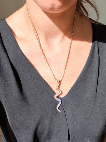 14k "S" link chain, 19.5"