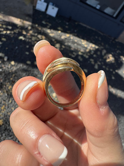 14k Baguette Diamond Ring