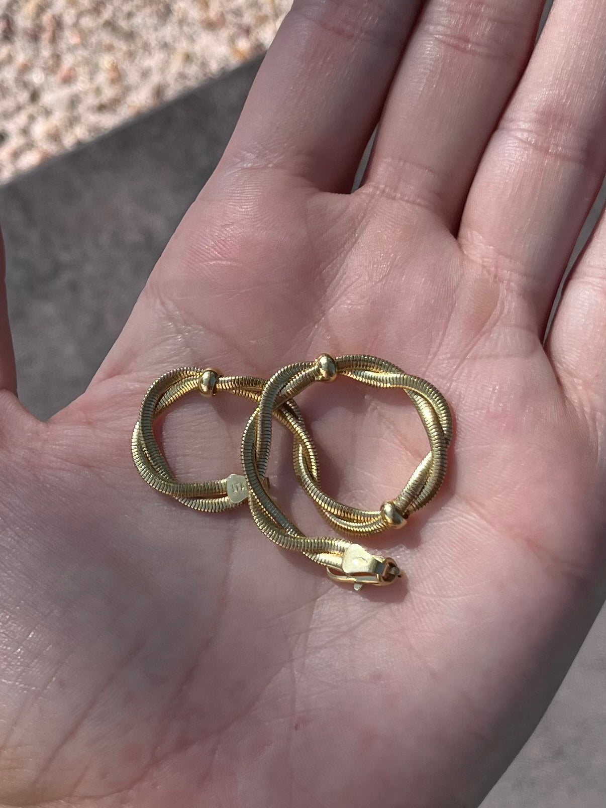 14k Snake Bracelet-6.5", Uno-A-Erre