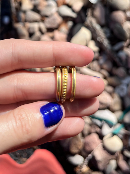 18K Triple Band- Size 6.75