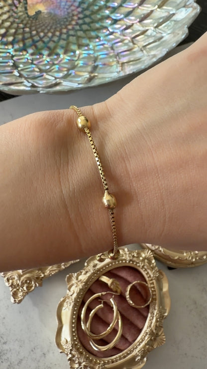 18k station bracelet, 7.5"