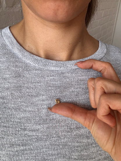 14k "S" Slider Charm