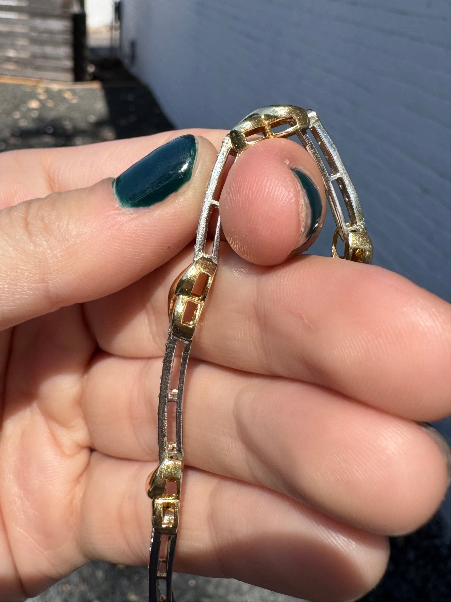 14k diamond bracelet-X