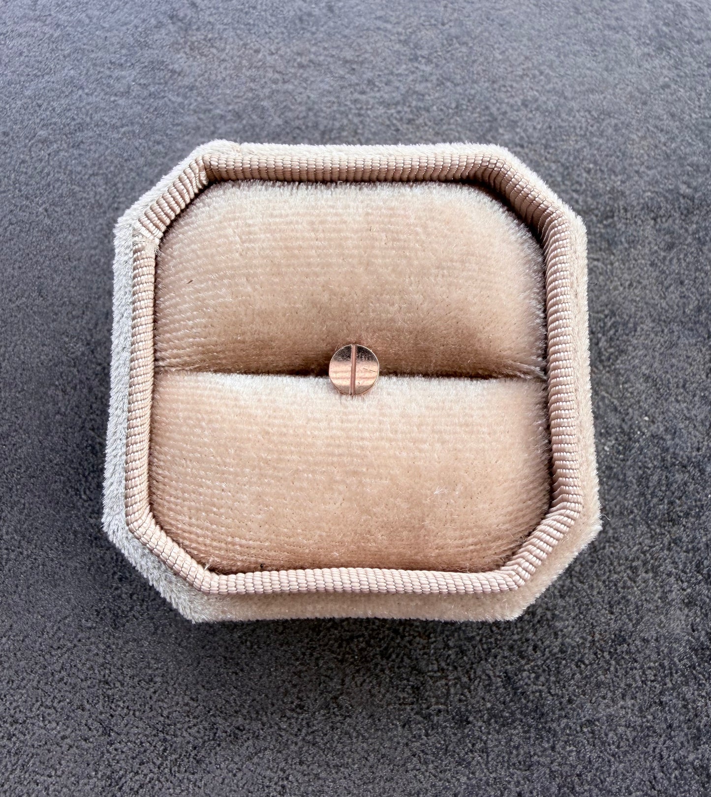 14k Rose Gold Screw, single earring