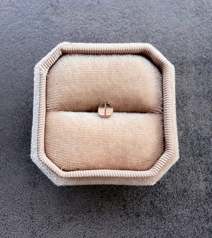 14k Rose Gold Screw, single earring