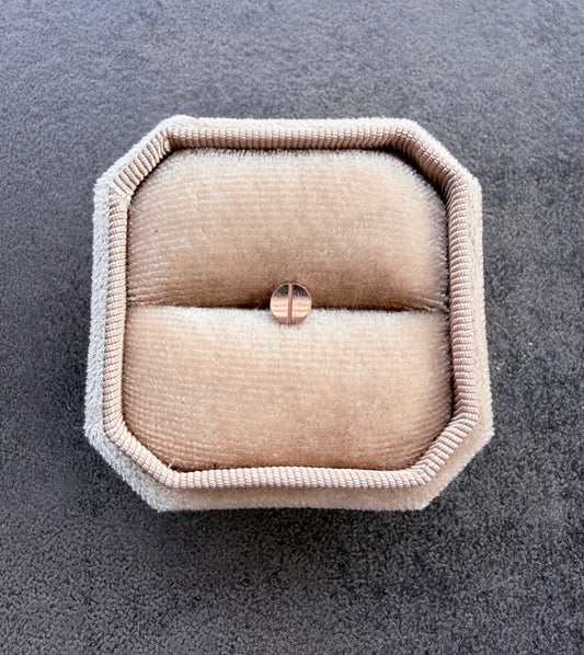 14k Rose Gold Screw, single earring