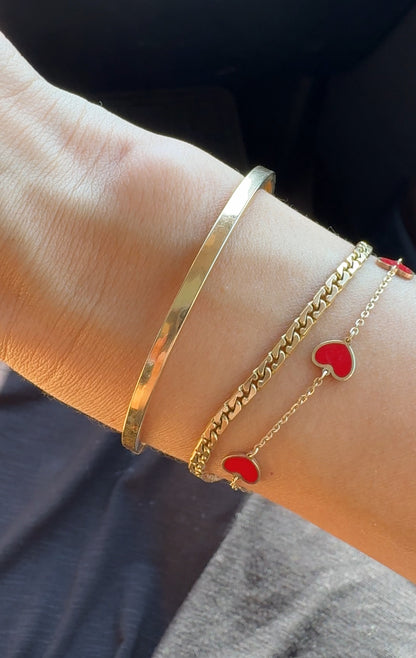 14k Flat Edge Bangle-L’estage