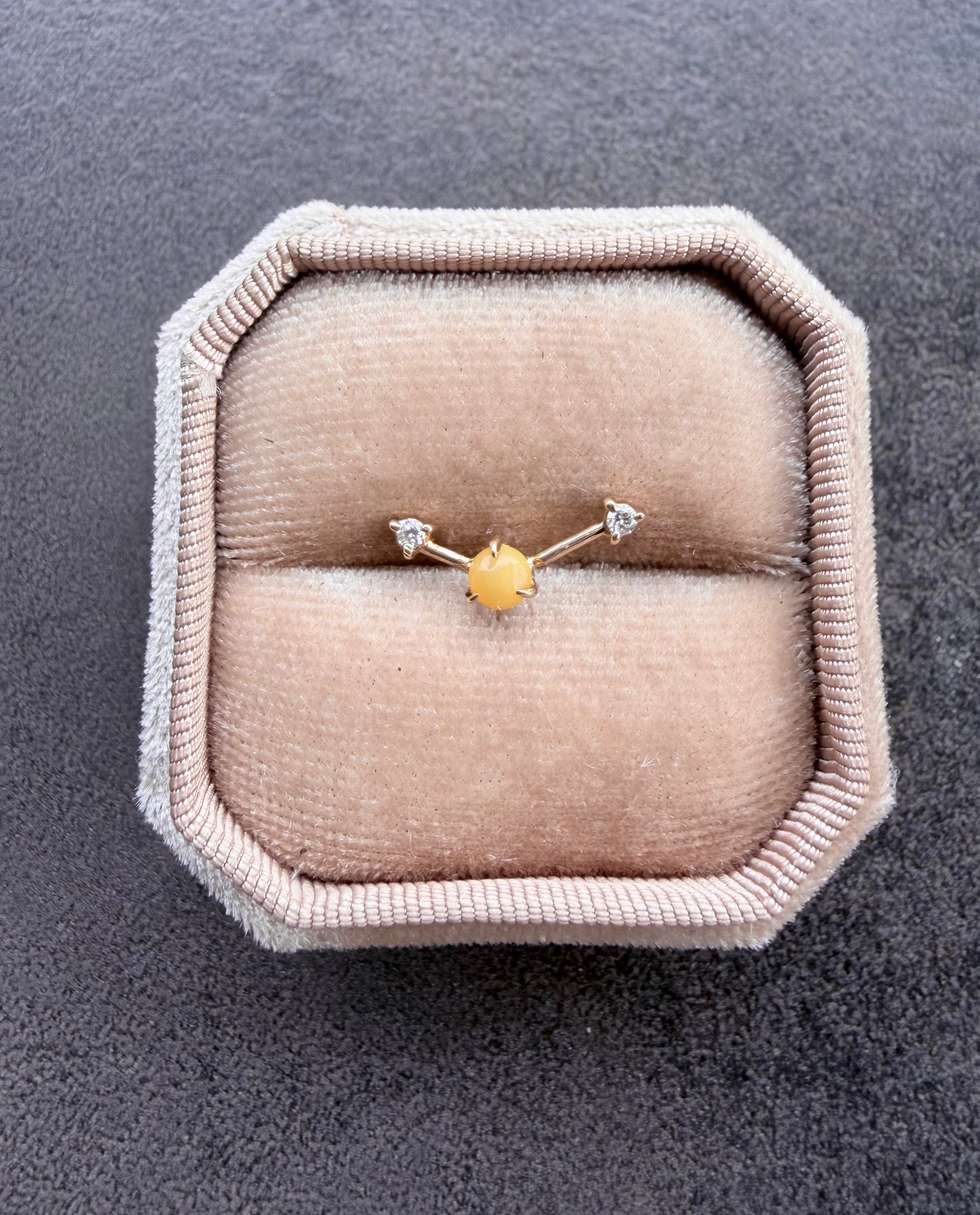 14k Opal and Diamond Earrings-Single Earring