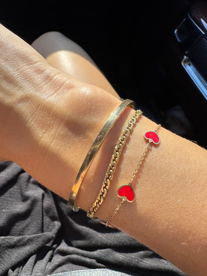 14k Flat Edge Bangle-L’estage