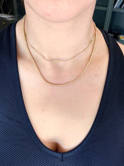14k ball chain, 17.25"