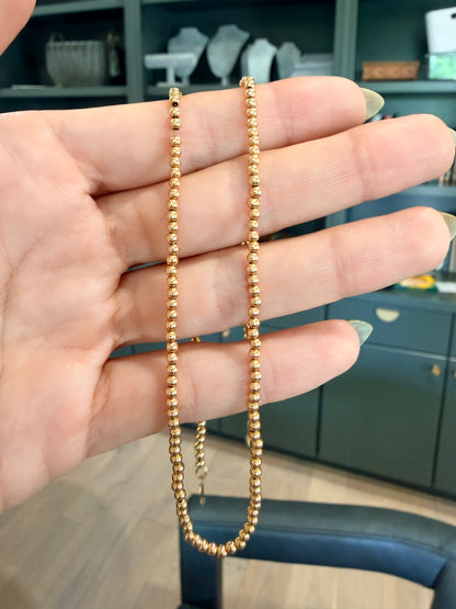 14k ball chain, 17.25"