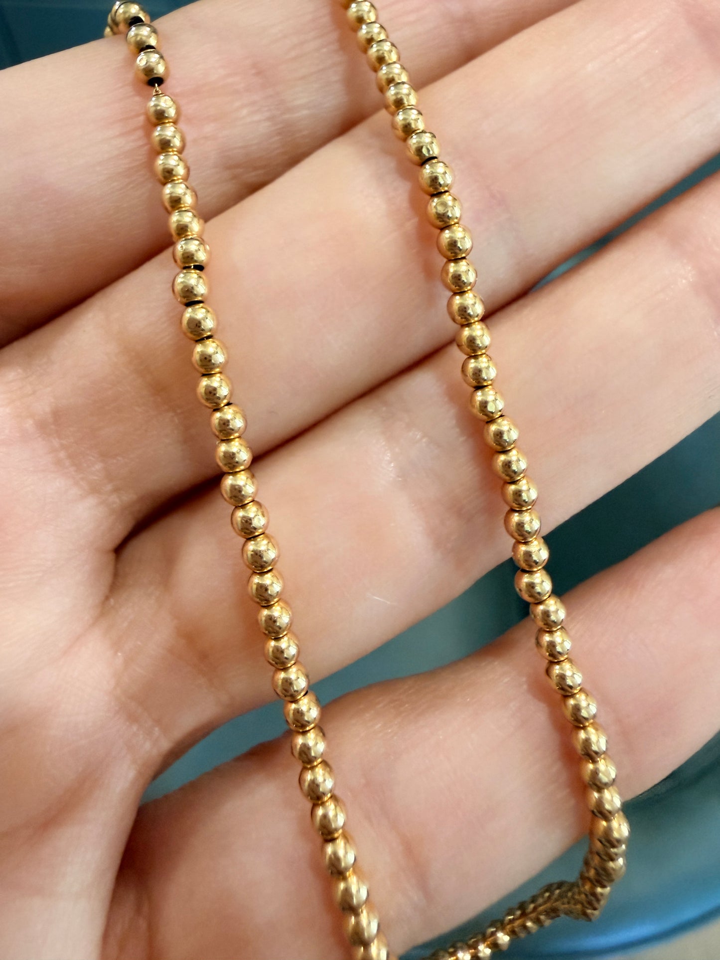 14k ball chain, 17.25"