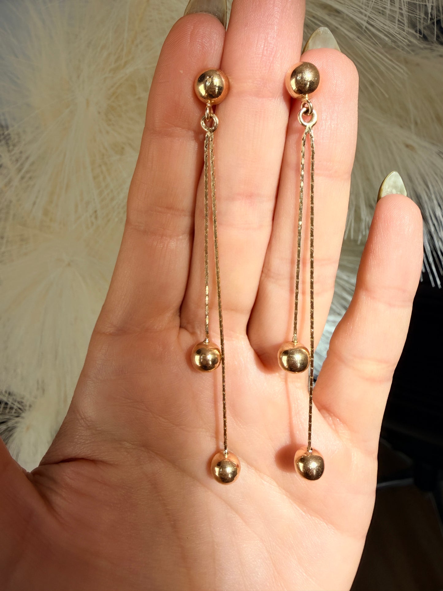14k Dangle Spheres