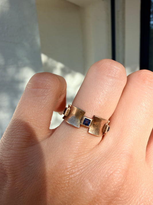 14 Sapphire Eternity Ring, Size 5.25