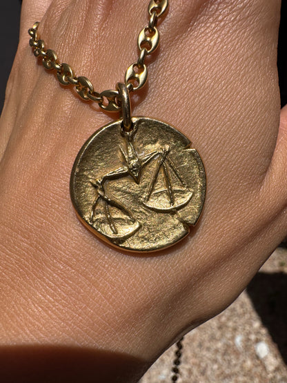 Midcentury 18k Libra Charm