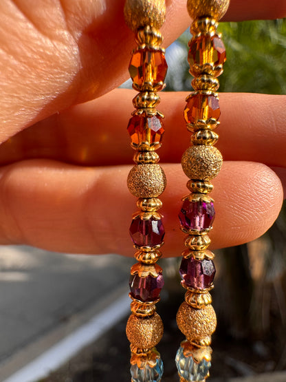 18k semi-precious Drop Earrings