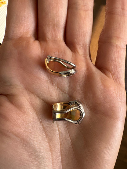 18k Buckle Earrings-clip on