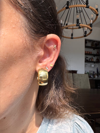 18k Chubby Hoops