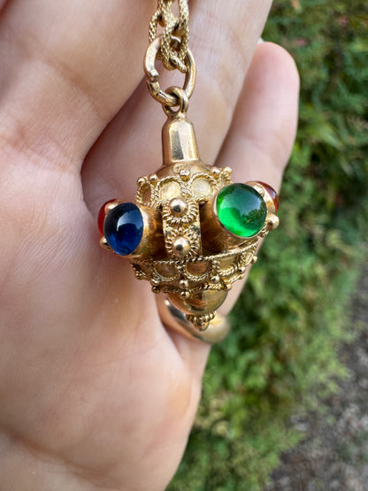 18k Etruscan Revival Sputnik Pendant