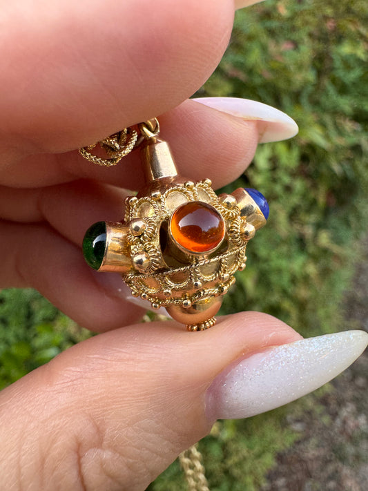 18k Etruscan Revival Sputnik Pendant