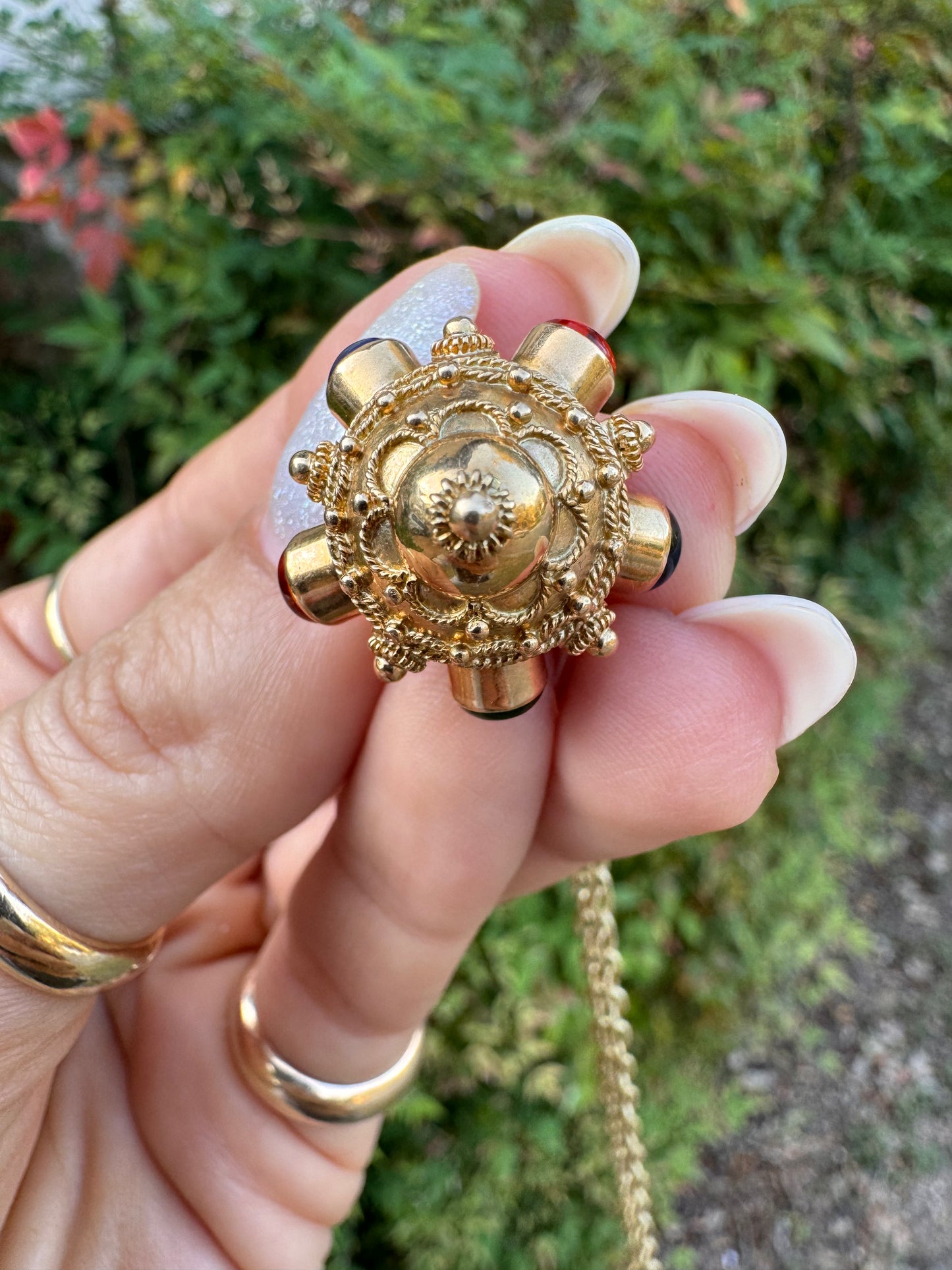 18k Etruscan Revival Sputnik Pendant