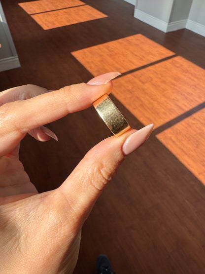 14k Cigar Band-size 7.75