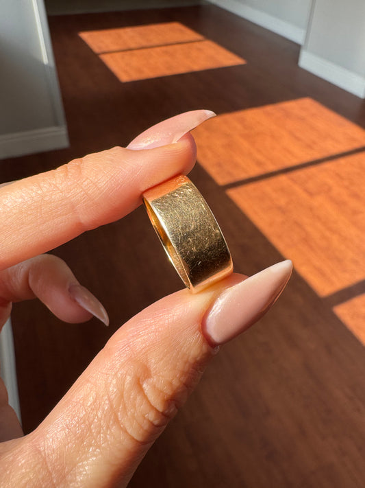 14k Cigar Band-size 7.75