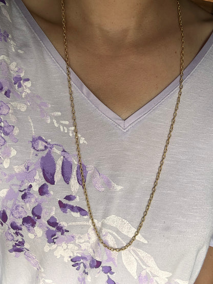14k paperclip chain-30"