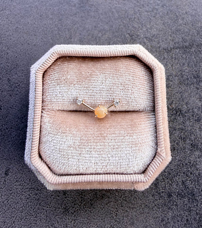 14k Opal and Diamond Earrings-Single Earring