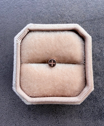 14k Rose Gold Screw, single earring