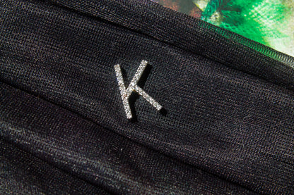 14k Diamond K charm