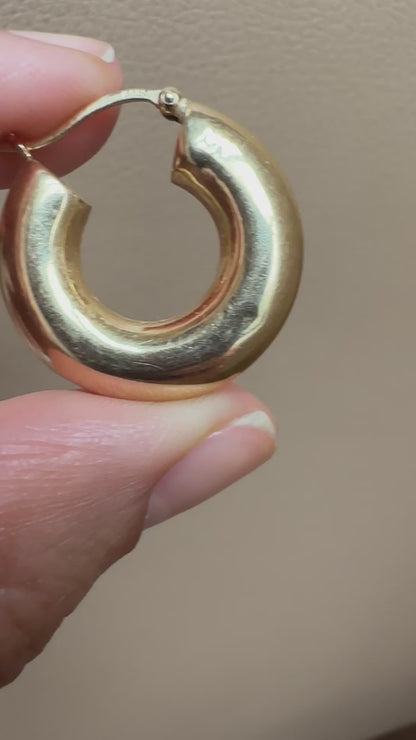 14k tube hoops