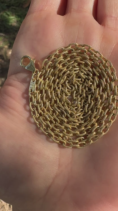14k paperclip chain-30"
