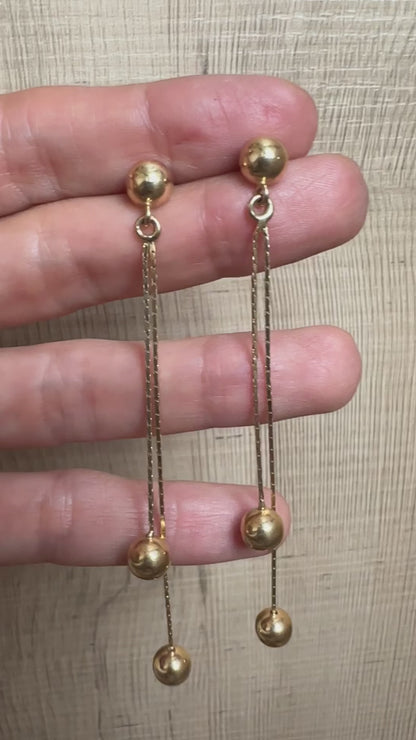 14k Dangle Spheres