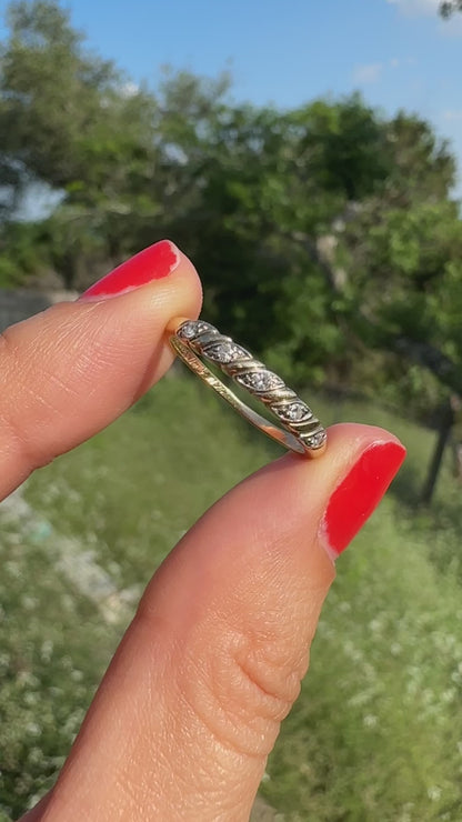 14k-18k Diamond stacker, size 6.75-7
